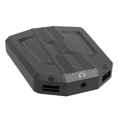 AFBEST Ps4 Xbox One 스위치 Ps3 포트용 게임 콘솔용 키보드 및 마우스 오디오 어댑터를 사용하는 것이 편리합니다., 검정