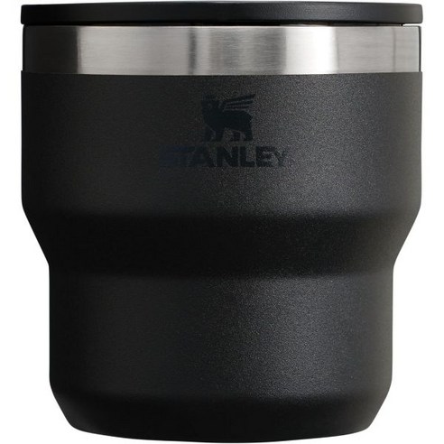 미국 스탠리 텀블러 STANLEY Stay-Hot Stacking Camp Cup 10 287007, 10 OZ, Black 2.0