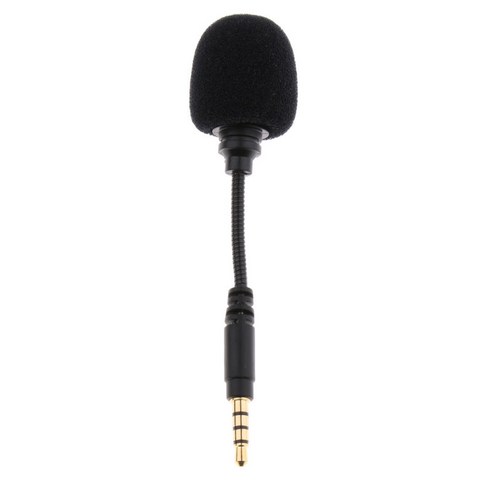노트북 PC 스탠드용 3.5mm 모노 콘덴서 마이크, 10cm, 블랙, 캔버스