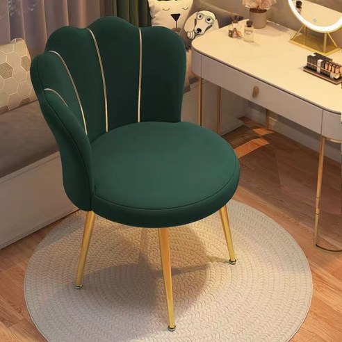 CNTCSM 가정용 화장 의자 침실 책상 등받이의자 초록 1개, 초록 * 1개