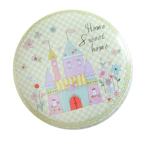 꽃 사탕 상자 그림 금속 주석 용기 보석 동전 보관, 스위트 홈, 8.8x3.5cm, Tinplate