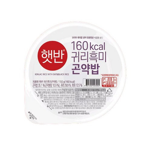 올따옴 CJ 귀리흑미곤약밥, 150g, 24개