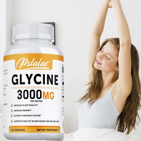 글리신 3000mg (유리형), 신경전달물질 지원, 수면의 질 개선, 1개, 60정