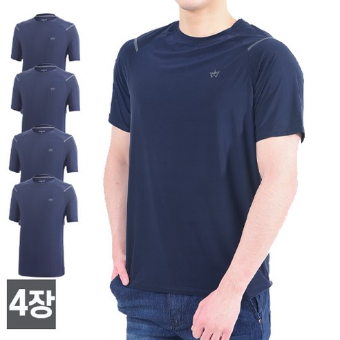 워킹맨 아울렛 4세트 시원한 라운드 반팔 티셔츠 스포츠웨어 작업복 운동복 빅사이즈 일상복 A307