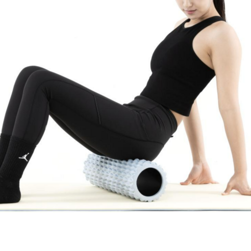 파도꾼 라운드형 미니 돌기 폼롤러 슬림 마사지 소프트 폼롤러, Pink(45cm)