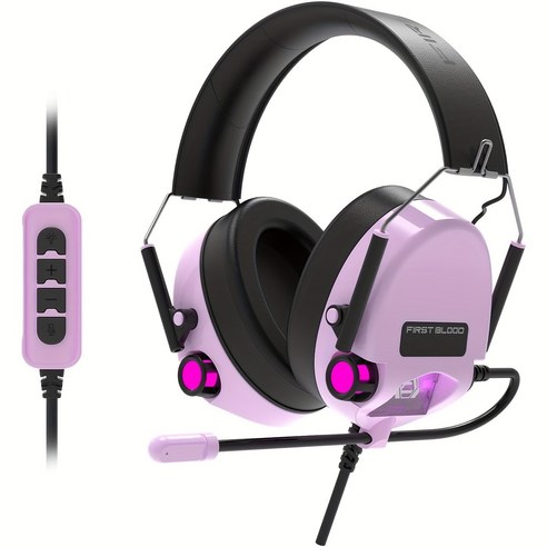 AJAZZ AX368 유선 게이밍 헤드셋(마이크 포함) - 7.1 스테레오 서라운드 사운드 - 볼륨 조절, Clove Purple, Clove Purple, 3