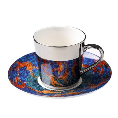 [SW] 거울 반사 커피 잔 유리 차 물 컵 크리 에이 티브 Coffeeware Drinkware, silver_201-300ml