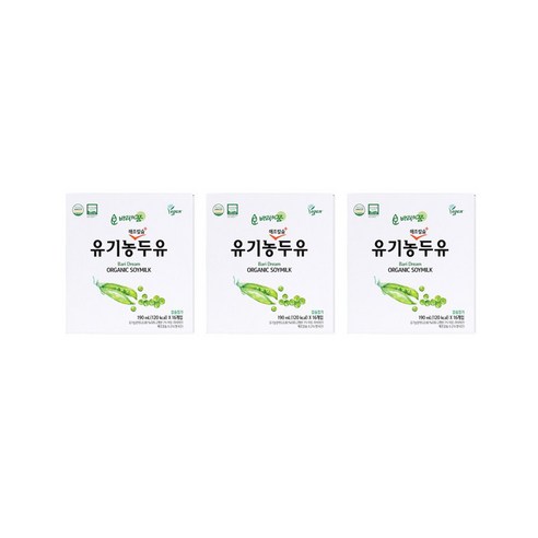 이노푸드 바리의꿈 유기농 두유, 48개, 190ml