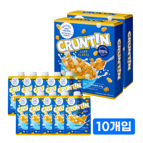 [본사공식몰] 크런틴 크런치볼 단백질쉐이크 콘플레이키 당 0g대
