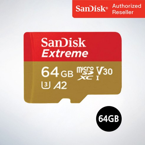 샌디스크 마이크로 SD카드 SDXC Extreme 익스트림 QXAH 64GB, 64기가