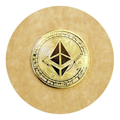 이더리움 코인 기념주화 모형, 골드 1.5mm – 한국어cription] 비트코인