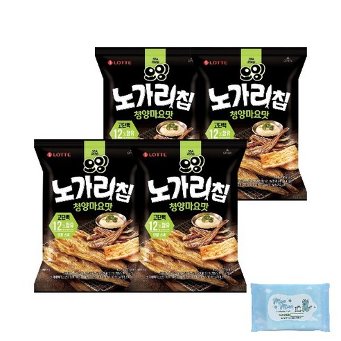 롯데 오잉 노가리칩 청양마요맛 (+물티슈10매증정), 16개, 60g