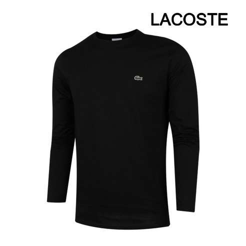 라코스테 긴팔티셔츠 크루넥 기본티 블랙 TH6712-031