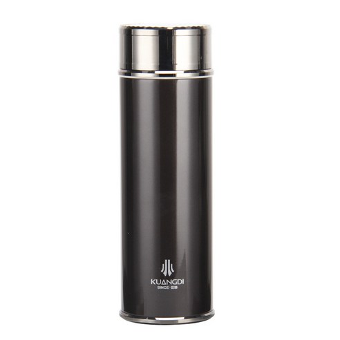 광디 호 스테인리스강 보온컵 순색 사무직체컵 진공 대용량 차를 우려 싣는 컵, 400ml, 커피 색