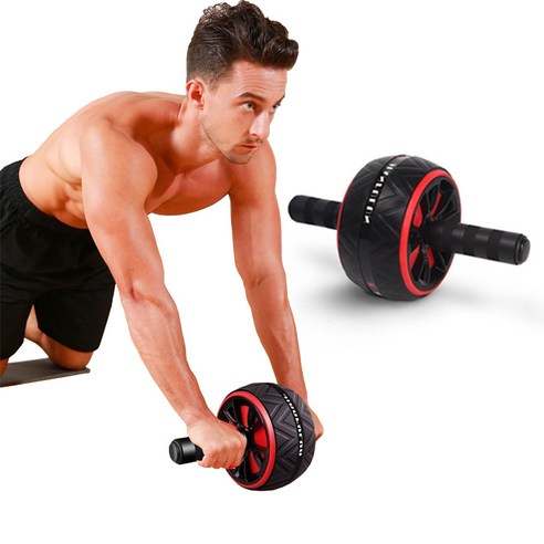 AB슬라이드 롤아웃 휠 롤러 복근 허리 뱃살빼는 실내 운동 기구 슬라이더, 올블랙