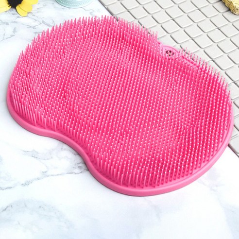 OEM 발 마사지 샤워 실리콘 각질 제거 스크럽 매트 청소 쿠션 패드, 1개, Pink