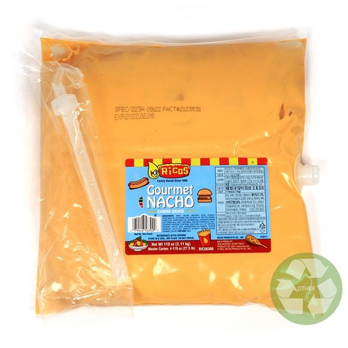 리코스 구어메이 나쵸 치즈소스 110oz (3.11kg) 파우치, 3.11kg, 1개
