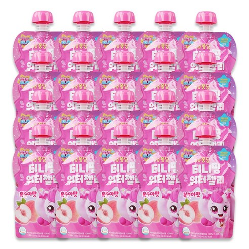 뉴 캐치티니핑 과즙퐁당 워터젤리 복숭아맛 하츄핑, 20개, 110ml