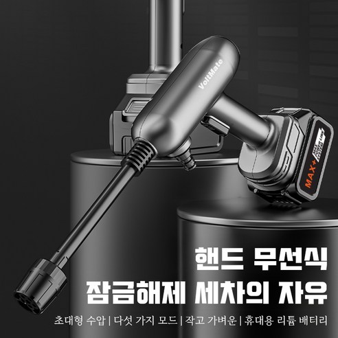 세차의 불편함을 해소하는 혁신적인 무선 고압세척기