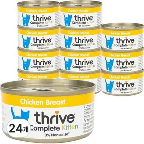 쓰라이브 컴플리트 그레인프리 고양이 주식캔 75g, 24개