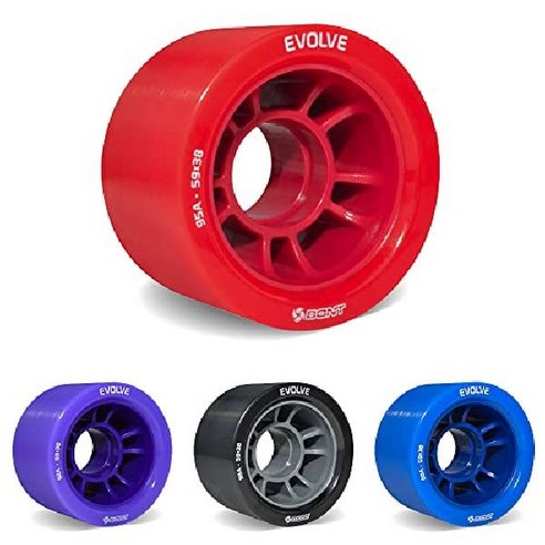 롤러스케이트바퀴 추천 상품본트 스케이트 - 이볼브 롤러 더비 휠 실내 롤러스케이트 88A 92A 95A 98A 레드 블랙 블루 퍼플, 블루 88A - 4..., 4개 제품 사진