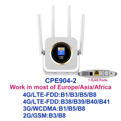 4G CPE 와이파이 리피터 300Mbps 무선 LTE FDD TDD 라우터 게이트웨이 안테나 SIM 카드 슬롯 이더넷 Boradband 네트워크 핫스팟, 2) Version 1