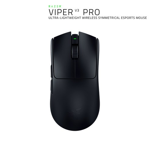 [레이저코리아] 바이퍼 V3 프로 블랙 웨이코스정품 RAZER Viper V3 Pro BLACK 무선 게이밍 마우스 동글 포함