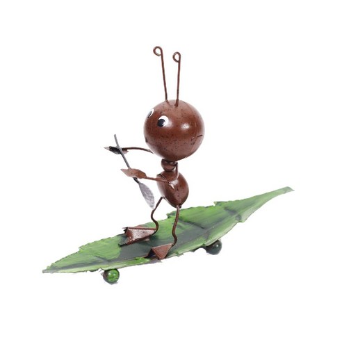 Dkaony 철 개미 장식품 만화 모델 동상 금속 동물 가정 장식, F3-AL1617-paddle