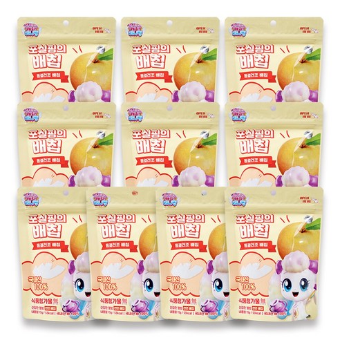 캐치티니핑 하츄핑의 딸기칩 초롱핑의 사과칩 포실핑의 배칩 12g, 15g, 10개