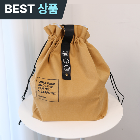 포베즈 가벼운 캔버스 보온보냉 직장인 도시락 가방, 모던베이지, 1개