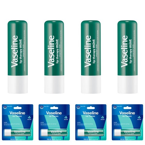 바세린 립테라피 스틱 민트 4.8 g 4개, 1세트