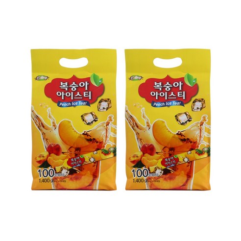[1+1묶음] 이레에프에스 복숭아 아이스티 100스틱, 14g, 100개입, 2개