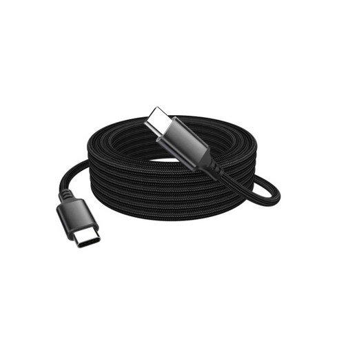PD 60W C to C 초고속 충전 롱 케이블, 1개, 일자형 블랙, 5m