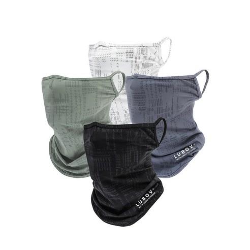 햇살을 차단하고 야외 활동 중 편안함과 시원함을 유지하는 류보브 자외선 차단 스포츠 쿨 마스크