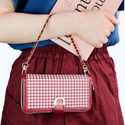 스타일리시한 하운드 체크 지갑형 케이스로 갤럭시 S21을 특별하게!