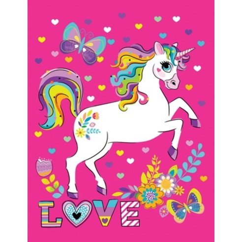 Love: A Valentine Themed coloring book Featuring 30+ Cute Unicorn Page to Draw (Coloring Book for gi... Paperback, Independently Published, English, 9798594725218