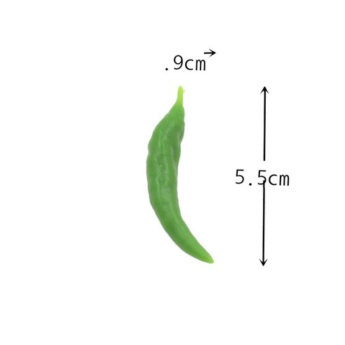 모조 음식 고추 고추 풋고추 빨간 고추 채소 모형 요리 진열품 촬영 장식 도구, 풋고추 1개