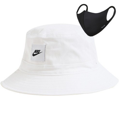 나이키 Sport Wear Bucket Hat 버킷햇 벙거지모자 + 패션마스크, White