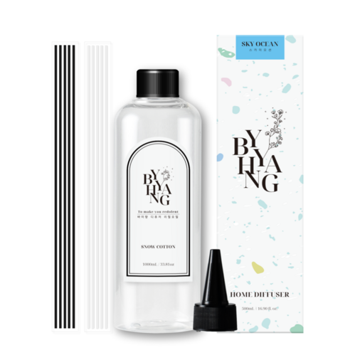 바이향 특대용량 디퓨저 리필오일, 스노우코튼, 1000ml, 1개