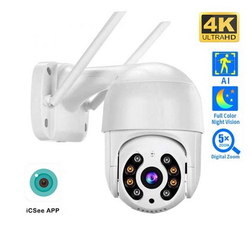 감시카메라 cctv 베이비 캠 MP4K 무선 PTZ 카메라 HD 1P 컬러 나이트 비전 Wifi IP 야외 MP Ai 자동 추적 CCTV 감시 iCsee, 1080P NO Card_AU 플러그, 1080P NO Card+AU 플러그