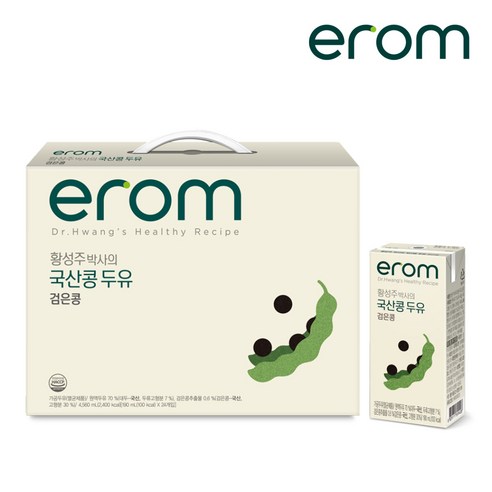 황성주박사의 검은콩 국산콩 두유 190ml 24팩, 120개