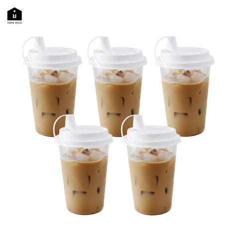 UH홈데코 리유저블 플라스틱 텀블러, 500ml 5P, 혼합색상, 500ml