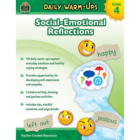(영문도서) Daily Warm-Ups: Social-Emotional Reflections (Gr. 4) Paperback, Teacher Created Resources, English, 9781420617054
