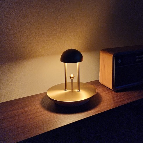 메리토 샤인 충전식 감성 LED 무드등 인테리어조명, Luxury Brass