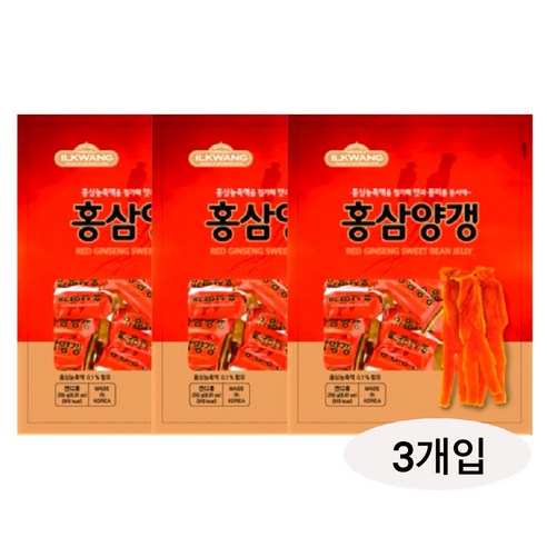 일광제과 홍삼양갱250g, 250g, 3개