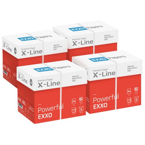 [엑소] 엑스라인 A4 복사용지(A4용지) 80g 2500매 4BOX, 상세 설명 참조