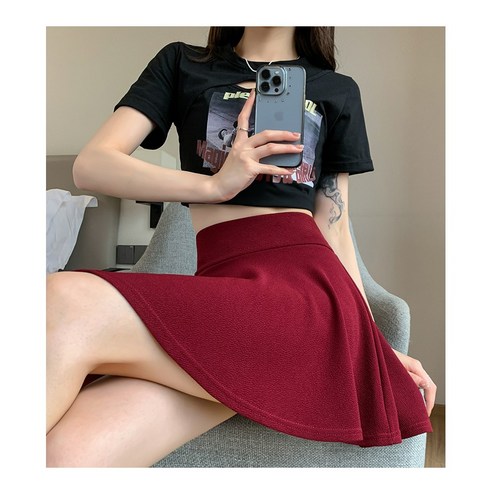 플레어 미니 A라인 속바지 치마 밴딩 스커트 SH245