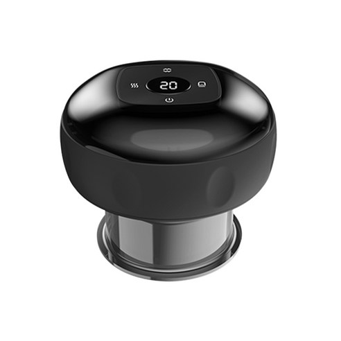 돌아라 충전식자동 온열 부항 12개단계조절지능형호흡마사지기, 블랙