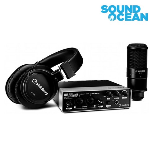 스테인버그 USB 오디오 인터페이스, UR22MKII Recording Pack, 혼합색상