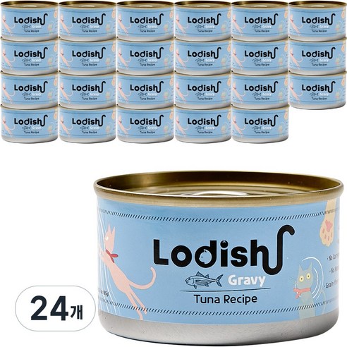 로디시 고양이 습식사료 주식캔, 24개, 그레이비 참치, 85g